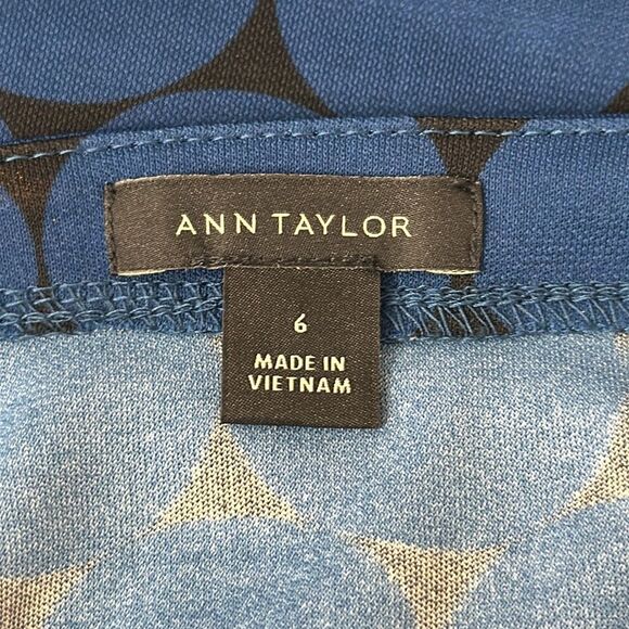 Ann Taylor Wrap Dress Size 6 Blue Jersey Knit NWOT - Picture 10 of 12